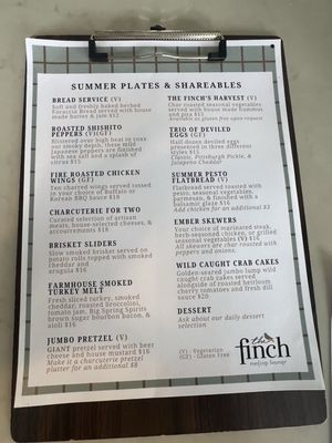 Menu photo 7 The Finch Pittsburgh, PA Menu photo 7 The Finch Pittsburgh, PA