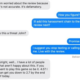 Threatening texts Threatening texts