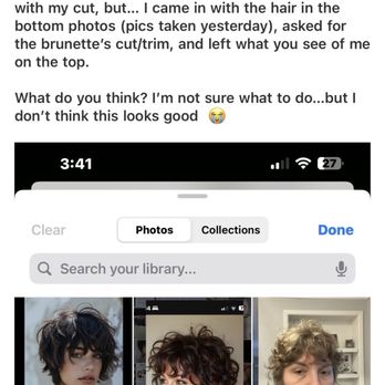 VAIN - The email I sent after getting my cut yesterday. - Hair Salons Near Me - Seattle, Washington