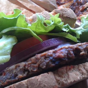 Evolution Fast Food - Tempeh burger  no thx - Vegetarian Near Me - San Diego, California
