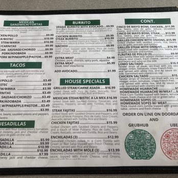 Cinco De Mayo - Menu - New Mexican Cuisine Near Me - Stamford, Connecticut