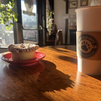 Great Bear Coffee - Raspberry pastry and black coffee - Coffee & Tea Near Me - Los Gatos, California