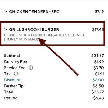 Nice Burger - Proof of my order paid for side & drink that the "Nice guys" said I did not order when I clearly did. - Burgers Near Me - Santa Ana, California