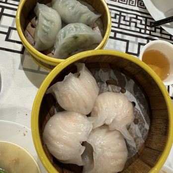 Bistro 1968 - Leeks and Shrimp Dumpling and Shrimp Har Gow - Dim Sum Near Me - San Gabriel, California