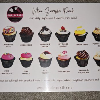 Smallcakes - Cheat sheet - Cupcakes Near Me - Winter Park, Florida