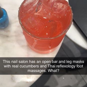 Ciel Nail Lounge - Complimentary delicious margarita filled to to the brim - Nail Salons Near Me - Irving, Texas