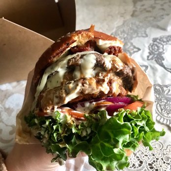 A+ Burger - Wasn't expecting the burger to be this GIGANTIC - Burgers Near Me - Oakland, California