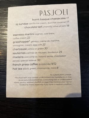 Menu photo 3 Pasjoli Santa Monica, CA Menu photo 3 Pasjoli Santa Monica, CA