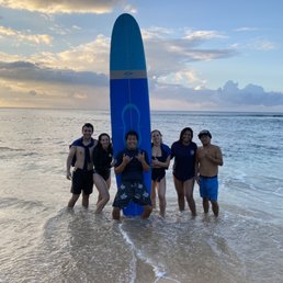 Surf lessons as the sun sets!