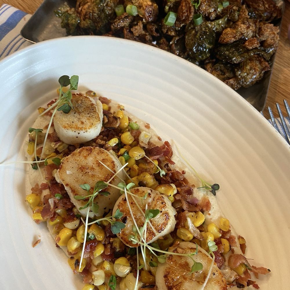 Salt Traders Zilker - Scallops and brussel sprouts - Seafood Near Me - Austin, Texas Salt Traders Zilker - Scallops and brussel sprouts - Seafood Near Me - Austin, Texas