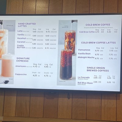Menu photo 1 Coffee Bean & Tea Leaf Los Angeles, CA Menu photo 1 Coffee Bean & Tea Leaf Los Angeles, CA