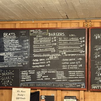 Brady's Brats & Burgers - Menu - Burgers Near Me - Sandy, Oregon Brady's Brats & Burgers - Menu - Burgers Near Me - Sandy, Oregon