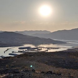Callville Bay Resort & Marina - View of the Callville Marina from my early morning mountain hike perspective.