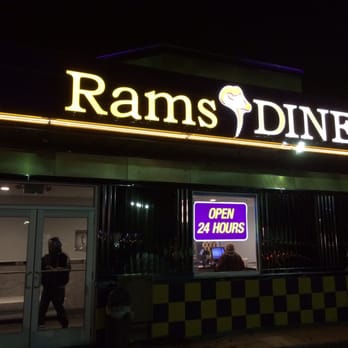 Rams Diner - Outside the diner at night - Diners Near Me - West Chester, Pennsylvania