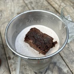 La Hamburguesería Central - Chocolate brownie milkshake.