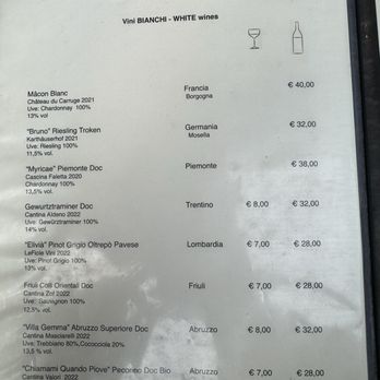 Tutto Bene Grazie - Wine menu - Bistros Near Me - Milan, Michigan