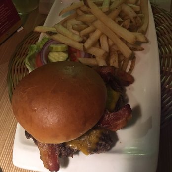 Applebee's Grill + Bar - Burger! Delicious and two pieces of bacon, fries were good! - American Near Me - Brooklyn, New York Applebee's Grill + Bar - Burger! Delicious and two pieces of bacon, fries were good! - American Near Me - Brooklyn, New York