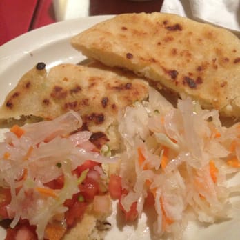 Bahia Restaurant - Pupusas with the pickled cabbage - make sure you drown your pupusa with the cabbage! Absolute requirement! - Salvadoran Near Me - Brooklyn, New York