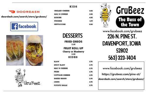 Menu photo 1 Grubeez Davenport, IA