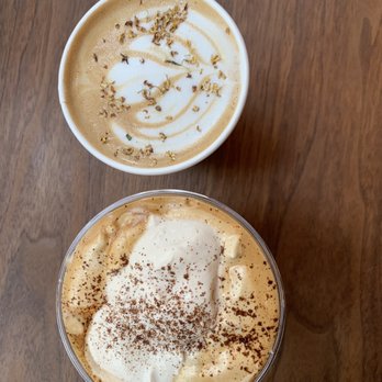 Mandarin Coffee Stand - Vienna coffee (front) and guihua latte (back) - Coffee & Tea Near Me - Pasadena, California