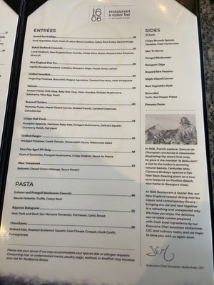 Menu photo 1 1606 Restaurant & Oyster Bar Gloucester, MA