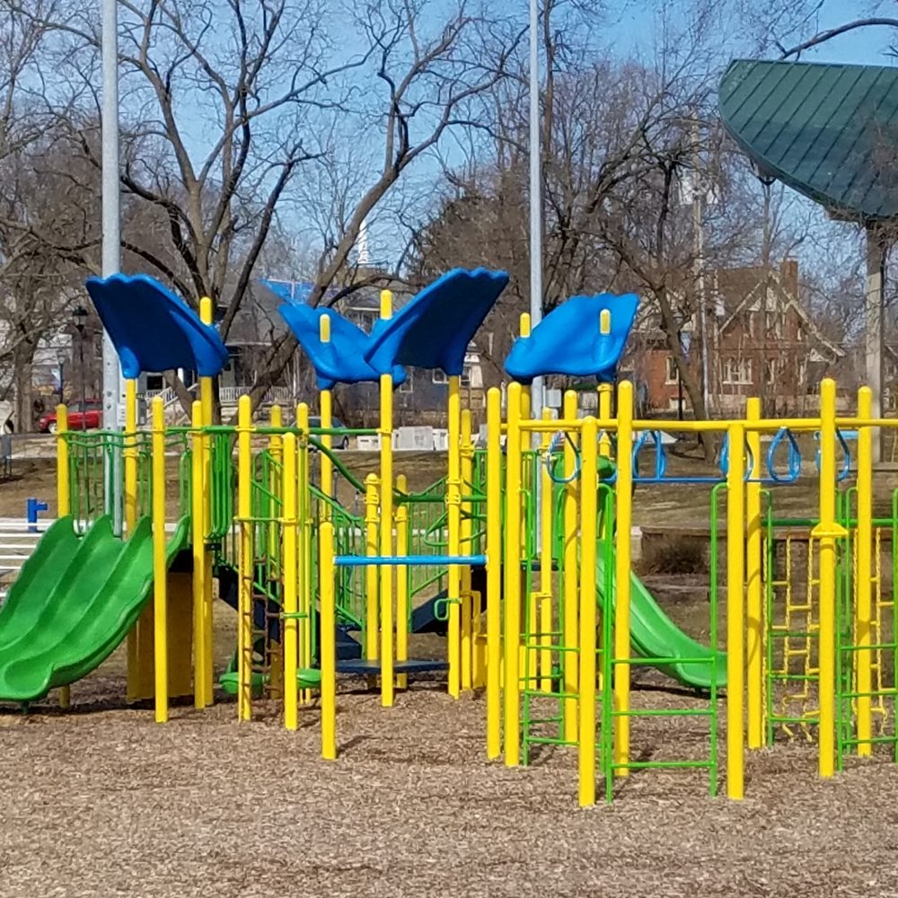 Foster Park - cheerfully colored playground - Parks Near Me - Kokomo, Indiana