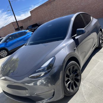 Speedy Auto Tint - Ceramic Tint. 35% windshield and 5% all around on the Tesla Model-Y. - Car Window Tinting Near Me - Downey, California Speedy Auto Tint - Ceramic Tint. 35% windshield and 5% all around on the Tesla Model-Y. - Car Window Tinting Near Me - Downey, California