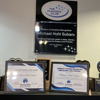 Michael Hohl Subaru - Some of their awards - Car Dealers Near Me - Carson City, Nevada Michael Hohl Subaru - Some of their awards - Car Dealers Near Me - Carson City, Nevada