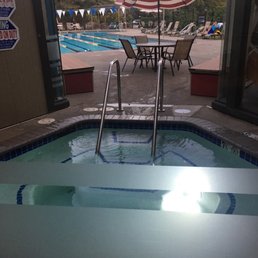 From inside... hot tub and pool From inside... hot tub and pool