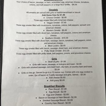 Gramma’s - Menu 10/23/23 page 3/6 - Breakfast & Brunch Near Me - Sumter, South Carolina