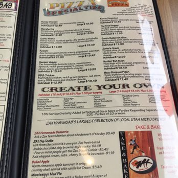 Zax Restaurant - Pizza Near Me - Moab, Utah Zax Restaurant - Pizza Near Me - Moab, Utah