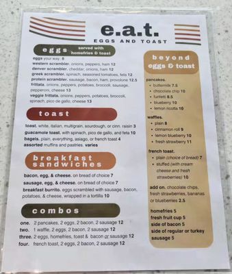 Menu photo 8 EAT eggs and toast Syracuse, NY