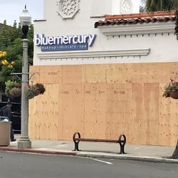 Bluemercury - June 5, 2020, common sightings in the village. Not sure boarded-up for recent protests or due to earlier pandemic shutdown?