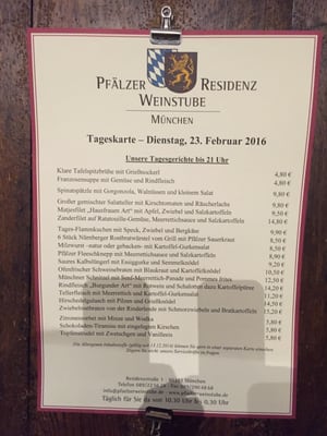 Menu photo 4 Pfälzer Residenz Weinstube Munich, BY