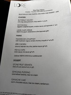 Menu photo 3 Lore Brooklyn, NY