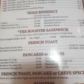 Golden Rooster Restaurant - Page 1 of menu - American Near Me - Saco, Maine Golden Rooster Restaurant - Page 1 of menu - American Near Me - Saco, Maine