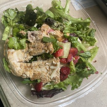 Wendy's - Summer Strawberry Salad no dressing no fork chicken wierd lettuce slimy looking - Burgers Near Me - Lithia Springs, Georgia Wendy's - Summer Strawberry Salad no dressing no fork chicken wierd lettuce slimy looking - Burgers Near Me - Lithia Springs, Georgia