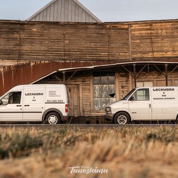 Lockworx Northwest - Neat photo of a couple of our vans out on a project! Photoshoots are a fun time! - Keys & Locksmiths Near Me Lockworx Northwest - Neat photo of a couple of our vans out on a project! Photoshoots are a fun time! - Keys & Locksmiths Near Me