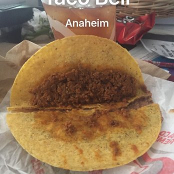 Taco Bell - I didn't get any lettuce or cheese on my double decker taco "WTF". - Fast Food Near Me - Anaheim, California