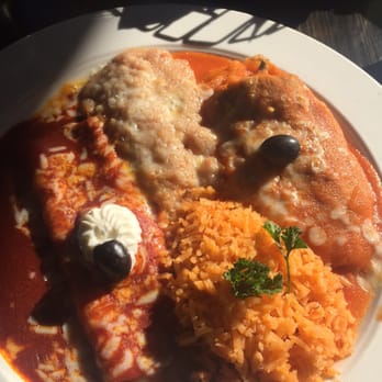 Javier's - Chile Relleno, cheese enchilada, beans and rice. - Mexican Near Me - Irvine, California