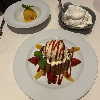 Mastro's Steakhouse - Mastro's Signature Warm Butter Cake and Mango Sorbet - Steakhouses Near Me - Santa Clara, California Mastro's Steakhouse - Mastro's Signature Warm Butter Cake and Mango Sorbet - Steakhouses Near Me - Santa Clara, California