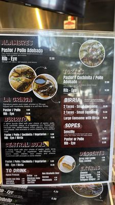Menu photo 4 Central Taqueria Morristown, NJ