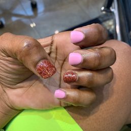 SNS over natural nails SNS over natural nails