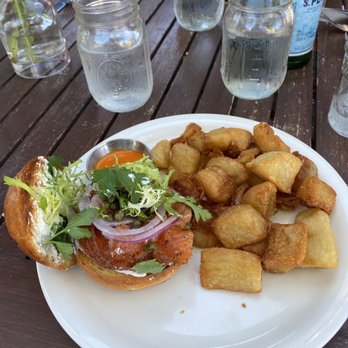 peasants FEAST - Salmon sandwich - American Near Me - Solvang, California peasants FEAST - Salmon sandwich - American Near Me - Solvang, California
