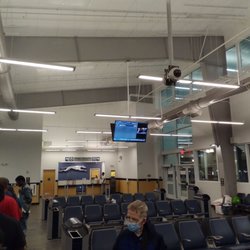 Greyhound Bus Lines - Televised boarding information.