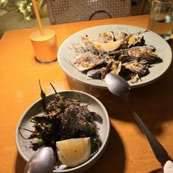 SAGE Baja - Shishito peppers and oysters