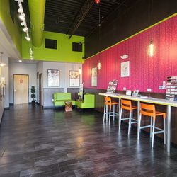 Berry Blendz - Inside seating, restrooms & order & pickup area