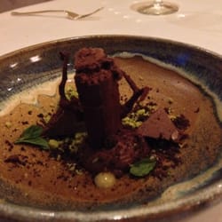 Fischers At Baslow Hall - The Chocolate Tree Trunk - the most exquisite chocolate lime pairing you're likely to ever taste.