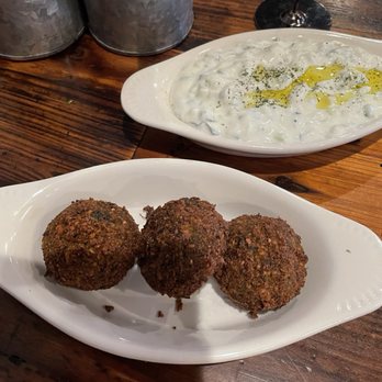Sultan's Kebab - Falafel appetizer with tzatziki sauce. - Mediterranean Near Me - Livermore, California Sultan's Kebab - Falafel appetizer with tzatziki sauce. - Mediterranean Near Me - Livermore, California