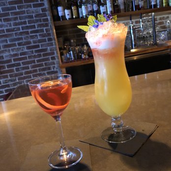 Amandine - Left - Humo de Toronja. Right - Oaxacan sunburn - Cocktail Bars Near Me - Los Altos, California